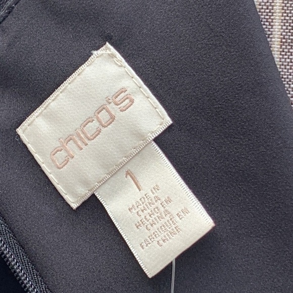Chicos size 1 Neutral Color Blocking Sheath style dress - Picture 8 of 9